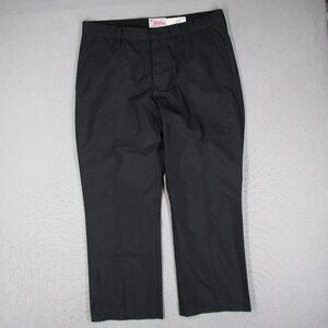 J. Lindeberg Golf Pants Mens 36 Black Performance Straight Flat Front 36x29